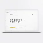 white laptop